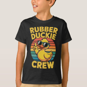 Camiseta Tripulación de patito de goma Pato retro Pato vint