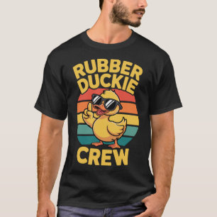 Camiseta Tripulación de patito de goma Patos de amor Retro 