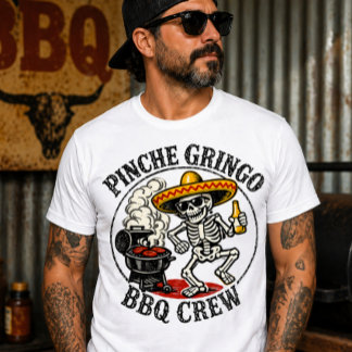 Camiseta Tripulación de Pinche Gringo BBQ Amante divertido
