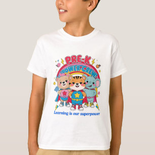 Camiseta Tripulación de Poder Pre-K – ¡Pequeño pero Poderos