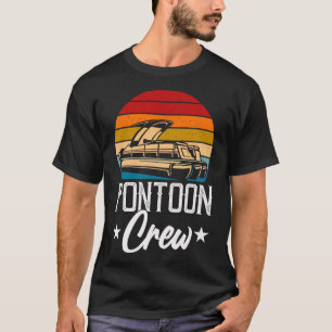 Camiseta Tripulación de Pontón Retro Hombres Funny Capitán