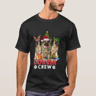 Camiseta Tripulación de Primo Pastor Alemán Santa Navidad Á