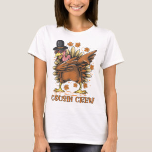Camiseta Tripulación de primos DABBING TURKEY Graciosa Acci