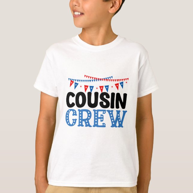 Camiseta Tripulación de primos del 4 de julio (Anverso)