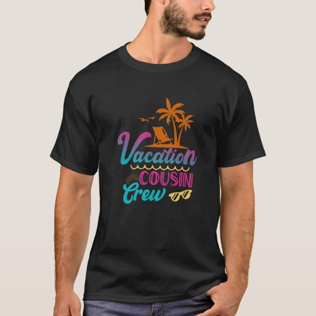 Camiseta Tripulación de Primos Familia Verano Vacacional Cr (Anverso)