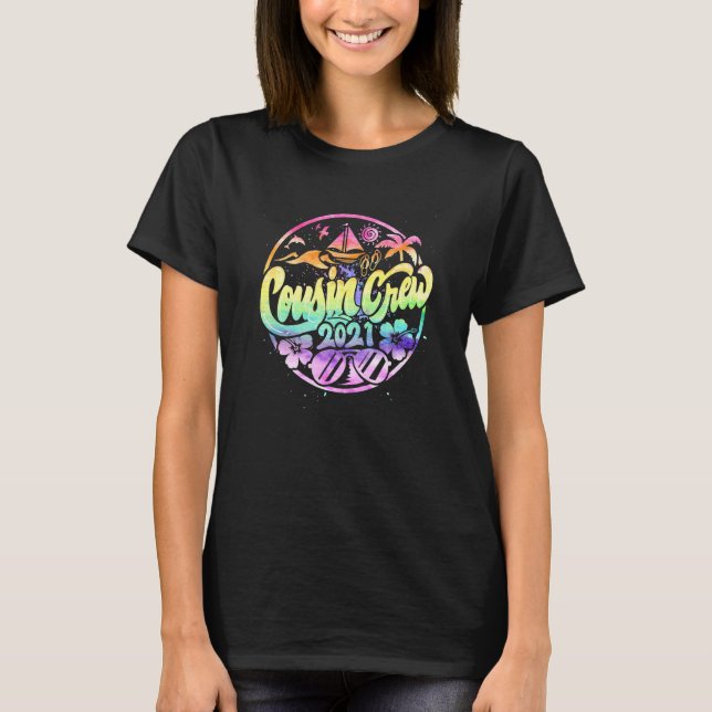 Camiseta Tripulación de Primos Familia Verano Vacaciones Cr (Anverso)
