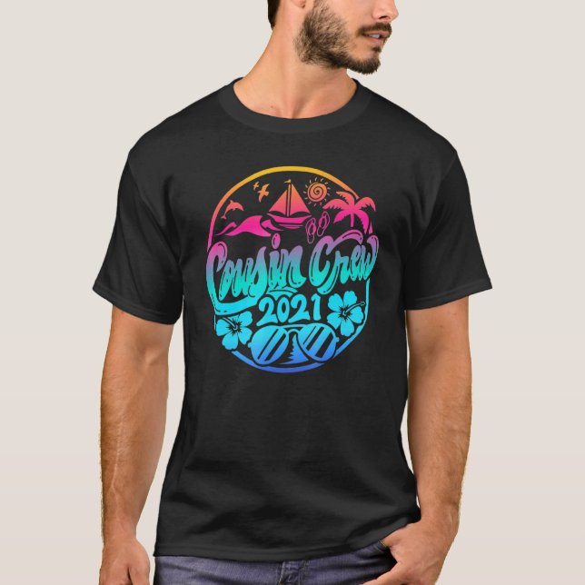 Camiseta Tripulación de Primos Familia Verano Vacaciones Cr (Anverso)