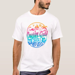 Camiseta Tripulación de Primos Familia Verano Vacaciones Cr