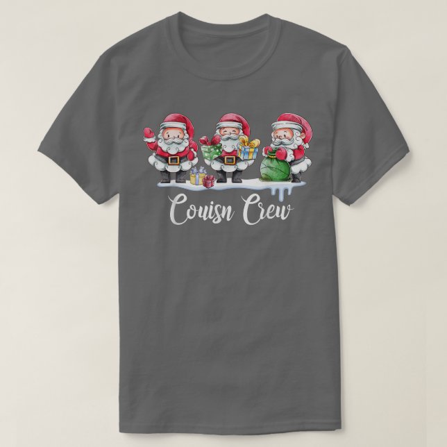 Camiseta Tripulación de Primos Funny Santa Merry Christmas  (Diseño del anverso)