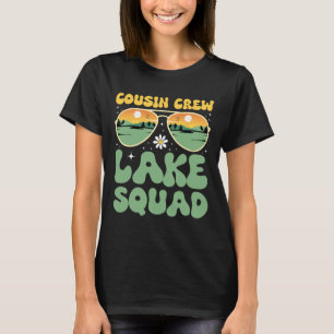 Camiseta Tripulación de primos Lago Squad Atardecer Familia