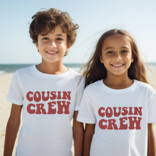 Camiseta Tripulación de primos Niños de familia marrones