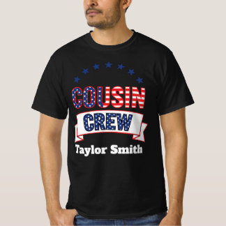 Camiseta Tripulación de primos patrióticos personalizados p