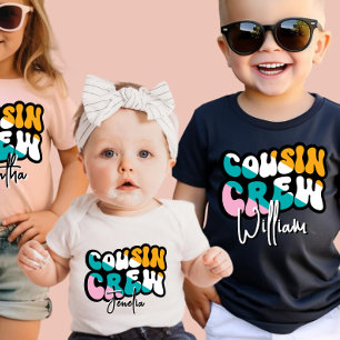 Camiseta Tripulación de Primos Personalizados Retro Agrega