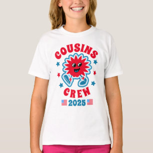 Camiseta Tripulación de Primos Rojos Blancos y Azules 4 de 