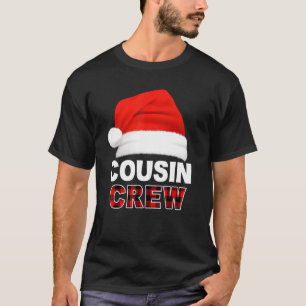 Camiseta Tripulación de primos Santa Hat Butiflo Tocó Red X