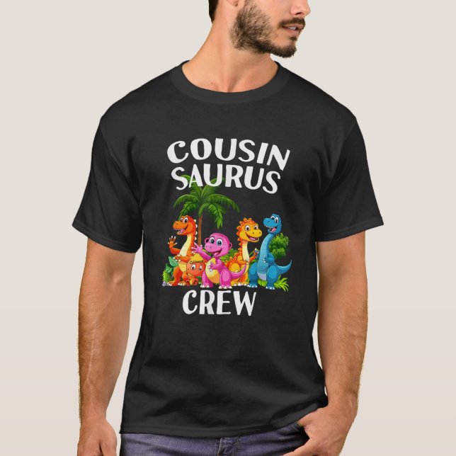 Camiseta Tripulación de primos Saurus Dinosaur Matando Niño (Anverso)