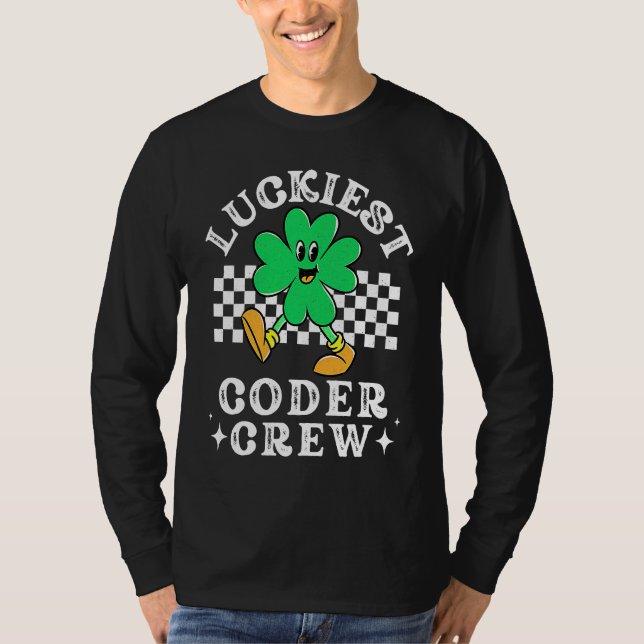 Camiseta Tripulación de programadores más afortunados Comp  (Anverso)
