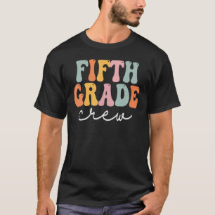 Camiseta Tripulación de quinto grado Retro Groovy Vintage P