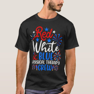 Camiseta Tripulación de Terapia Física Rojo Blanco Azul 4 d