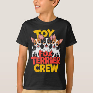 Camiseta Tripulación de Toy Fox Terrier Dibujos Animados Pe