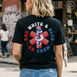 Camiseta Tripulación de UR Emergencias Roja Blanca Azul Enf