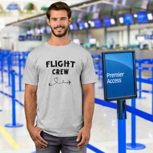 Camiseta Tripulación de Vuelo de Avión Vuelo Moderno Vacaci