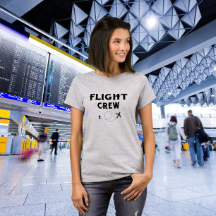 Camiseta Tripulación de Vuelo de Avión Vuelo Moderno Vacaci