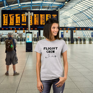 Camiseta Tripulación de Vuelo de Avión Vuelo Moderno Vacaci