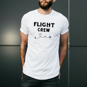Camiseta Tripulación de Vuelo de Avión Vuelo Moderno Vacaci