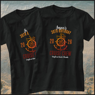 Camiseta Tripulación del crucero de cumpleaños número 30 Na