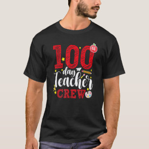 Camiseta Tripulación del maestro del día 100 Feliz 100 días