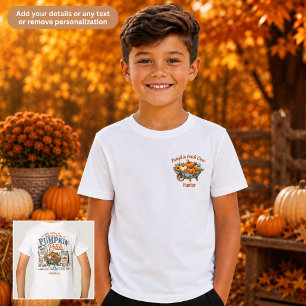 Camiseta Tripulación del Parche de Calabaza Familia Unisex