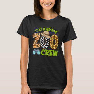 Camiseta Tripulación del zoológico de sexto grado de regres