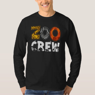 Camiseta Tripulación del Zoológico Estampado Animal Para Ni