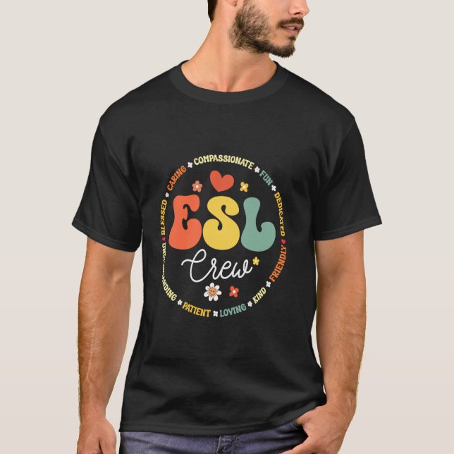 Camiseta Tripulación ESL Profesor de inglés como segundo id (Anverso)