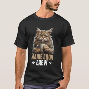 Camiseta TRIPULACIÓN MAINE COON Propietarios de gatos Main 