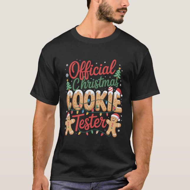 Camiseta Tripulación Oficial de Prueba de Galletas de Navid (Anverso)