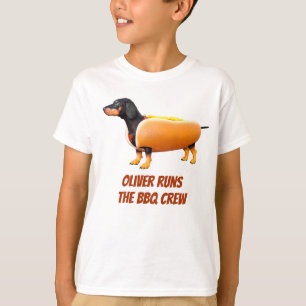 Camiseta Tripulación personalizada de barbacoa de Dachshund