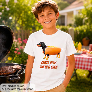 Camiseta Tripulación personalizada de barbacoa de Dachshund