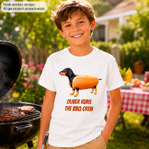 Camiseta Tripulación personalizada de barbacoa de Dachshund