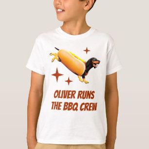 Camiseta Tripulación personalizada de barbacoa de Dachshund