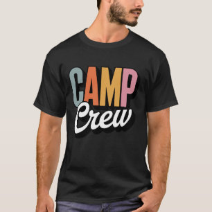 Camiseta Tripulación Retro Campamento Verano Campamento Par