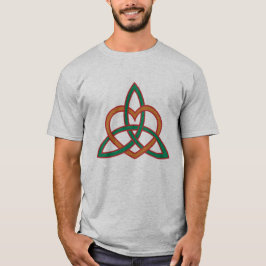 Camiseta Triquetra celta moderna en tonos naturales