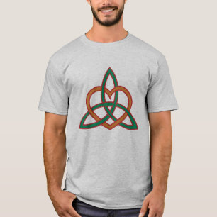 Camiseta Triquetra celta moderna en tonos naturales