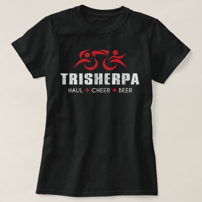 Camiseta TRISHERPA Tri Sherpa Triathlon inspiró a Haul Chee (Diseño del anverso)