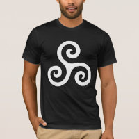 Triskelion celta espiral en blanco
