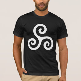 Camiseta Triskelion celta espiral en blanco