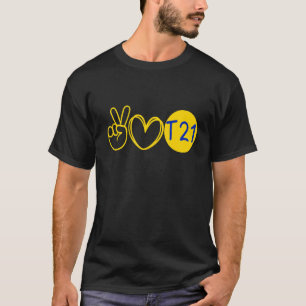 Camiseta Trisomía T21 Mujeres Hombres y Síndrome de Down In