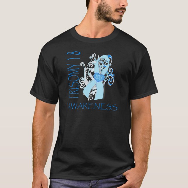 CAMISETA TRISOMY 18, CONCIENCIA DEL TRISOMY 18 (Anverso)