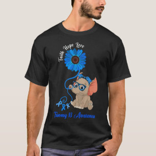 Camiseta Trisomy 18 Conciencia Elefante Fe Esperanza Amar S